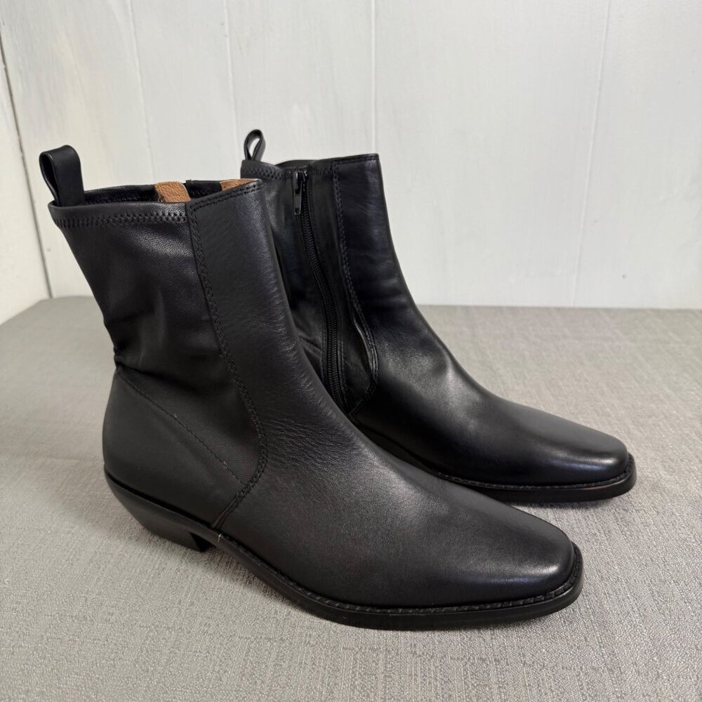 Madewell The Idris Ankle Boot Leather NX431 Academia Biker Classic Timeless - Picture 4 of 14